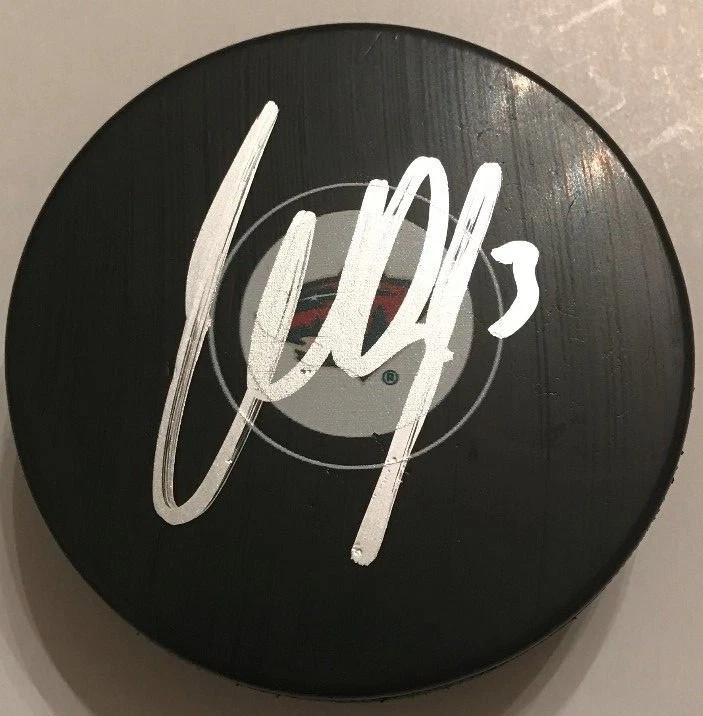 CHARLIE COYLE SIGNED MINNESOTA WILD PUCK W/CASE COA