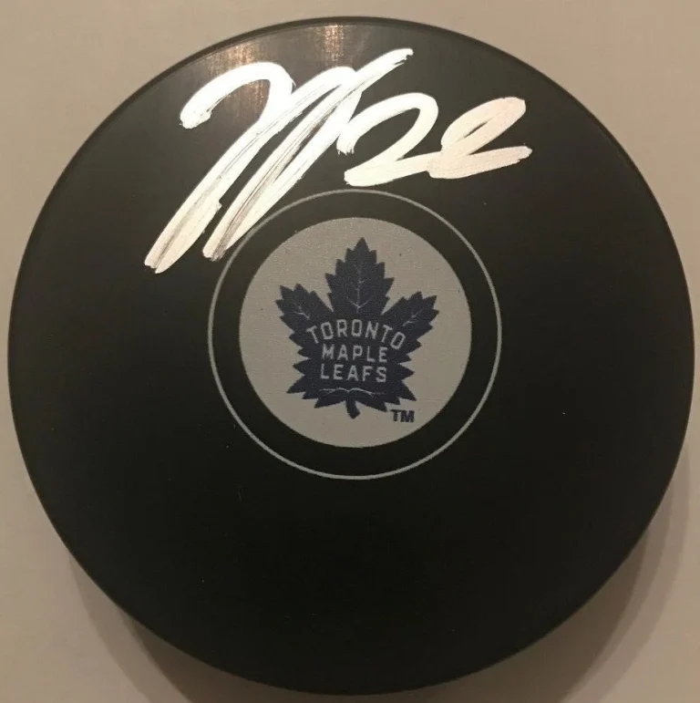 NIKITA ZAITSEV SIGNED TORONTO MAPLE LEAFS PUCK W/CASE COA
