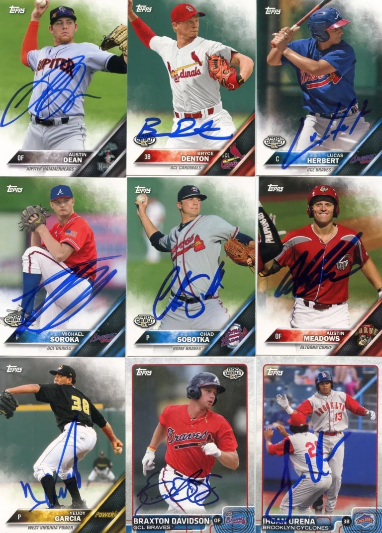 AUSTIN MEADOWS SIGNED 2016 TOPPS PRO DEBUT ROOKIE CARD AUTO