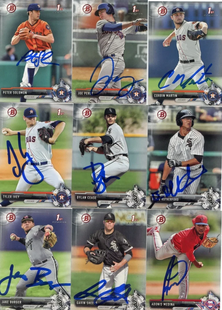 BLAKE RUTHERFORD SIGNED 2017 BOWMAN DRAFT PROSPECT ROOKIE CARD AUTO