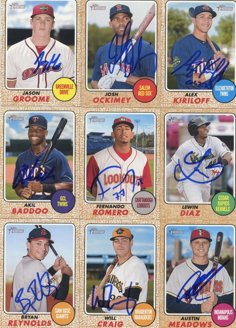 JOSH OCKIMEY SIGNED 2017 TOPPS HERITAGE MINORS ROOKIE CARD AUTO