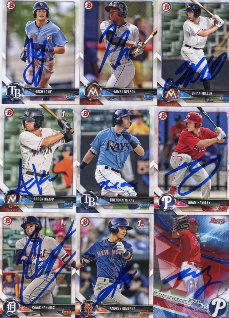 ADAM HASELEY SIGNED 2017 BOWMAN'S BEST PROSPECT ROOKIE CARD AUTO