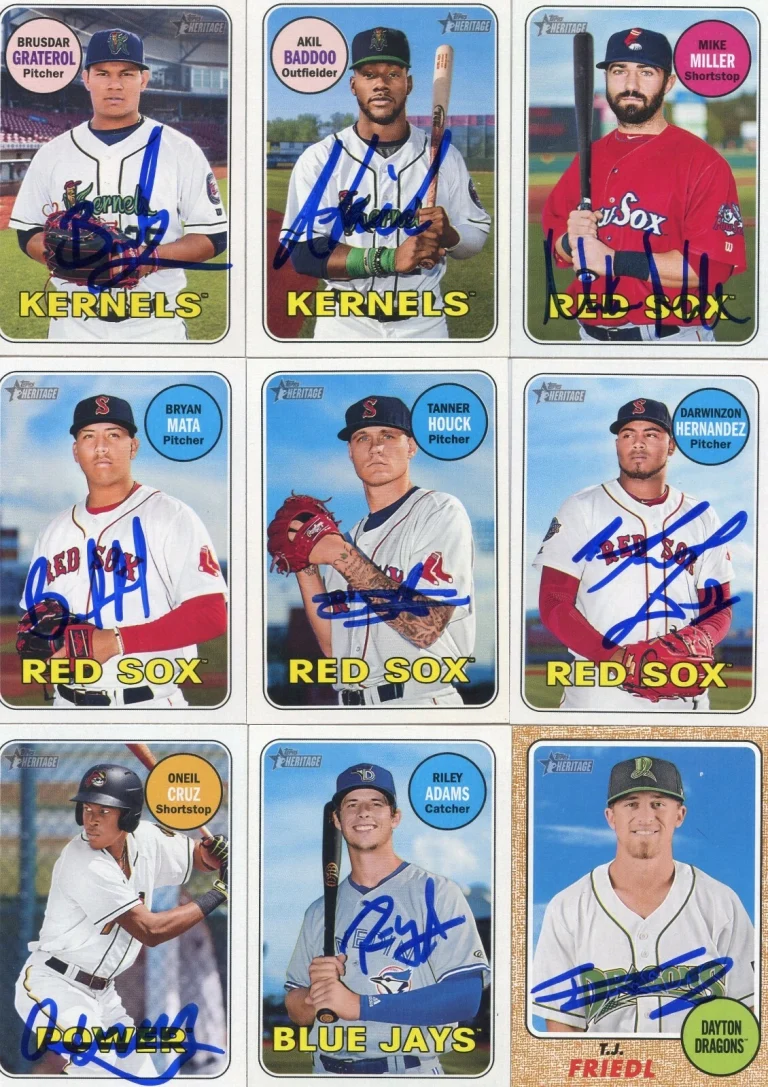 MIKE MILLER SIGNED 2018 TOPPS HERITAGE MINORS ROOKIE CARD AUTO