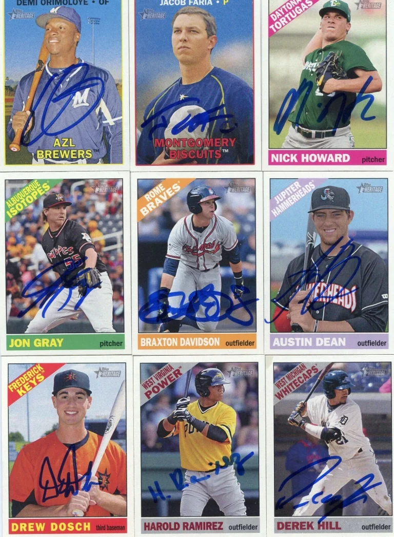 JACOB FARIA SIGNED 2016 TOPPS HERITAGE MINORS ROOKIE CARD AUTO