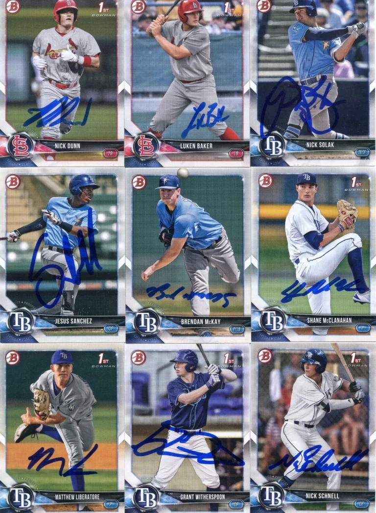 JESUS SANCHEZ SIGNED 2018 BOWMAN DRAFT PROSPECT ROOKIE CARD AUTO