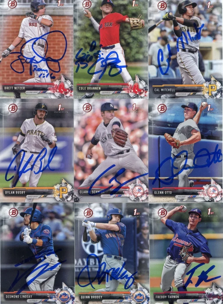 BRETT NETZER SIGNED 2017 BOWMAN DRAFT PROSPECT ROOKIE CARD AUTO
