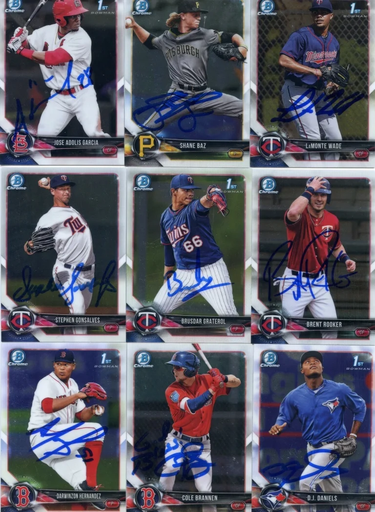 STEPHEN GONSALVES SIGNED 2018 BOWMAN CHROME PROSPECT ROOKIE CARD AUTO
