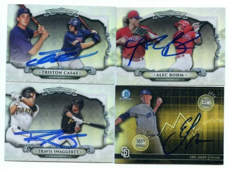 TRAVIS SWAGGERTY SIGNED 2018 BOWMAN STERLING PROSPECT ROOKIE CARD AUTO