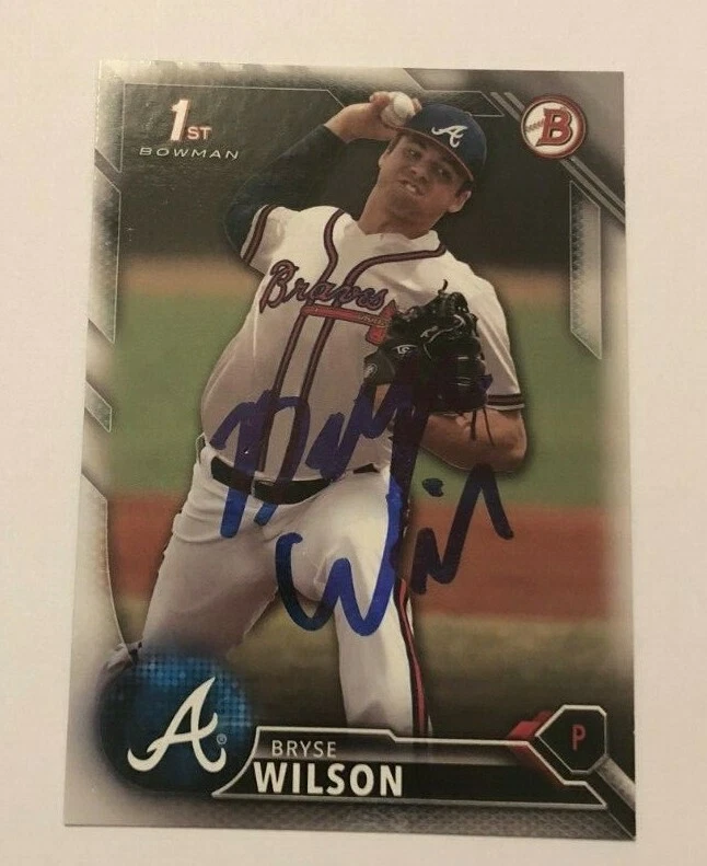 BRYSE WILSON SIGNED 2016 BOWMAN DRAFT ROOKIE CARD AUTO
