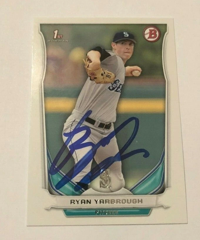 RYAN YARBROUGH SIGNED 2014 BOWMAN DRAFT PROSPECT ROOKIE CARD AUTO