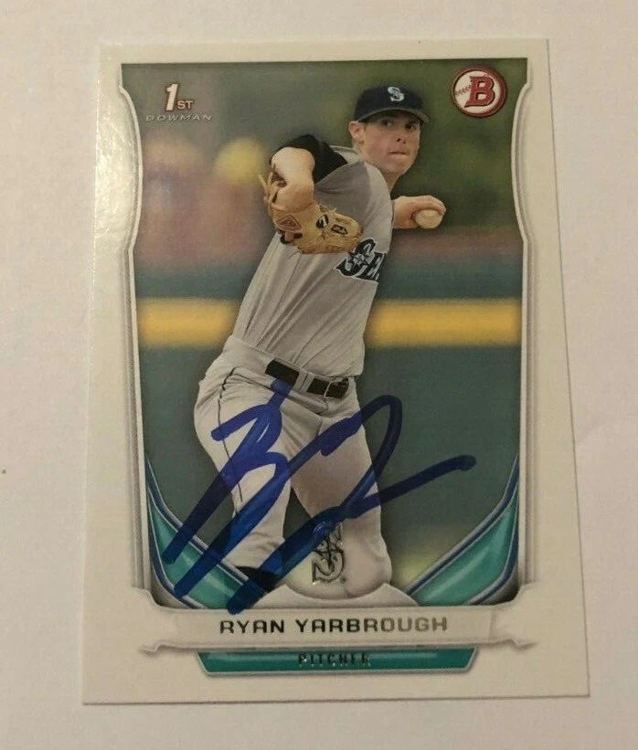 RYAN YARBROUGH SIGNED 2014 BOWMAN DRAFT PROSPECT ROOKIE CARD AUTO
