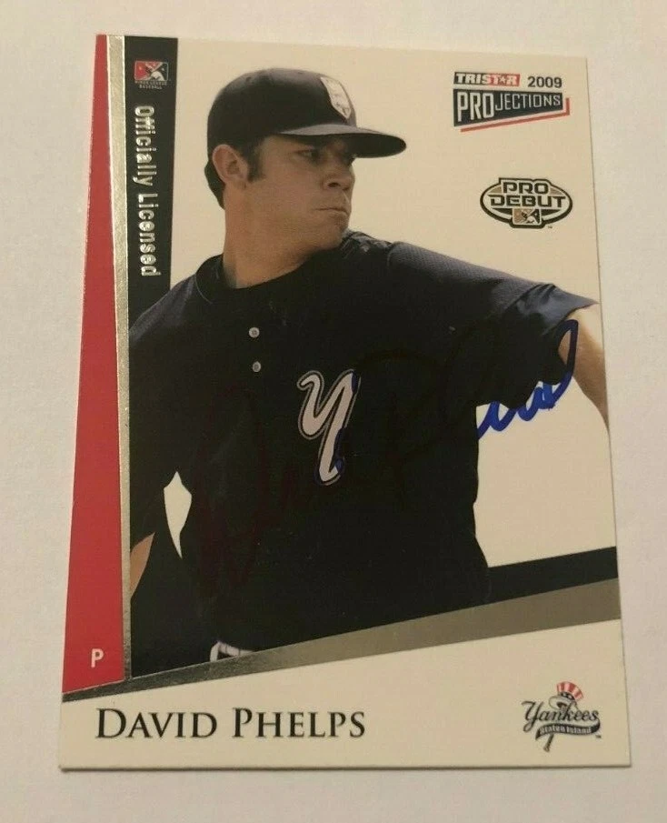 DAVID PHELPS SIGNED 2009 TRISTAR PROJECTIONS PROSPECT ROOKIE CARD AUTO