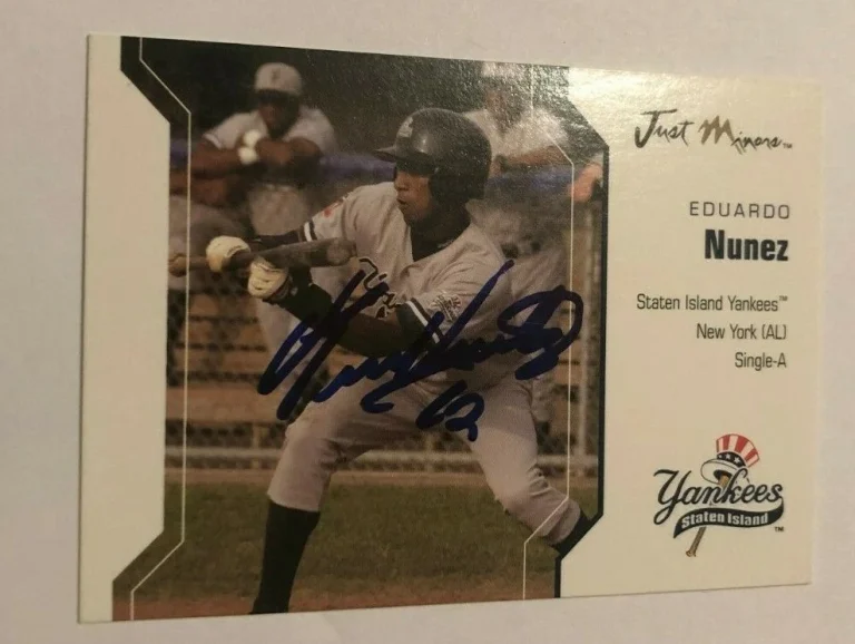 EDUARDO NUNEZ SIGNED 2006 JUST MINORS PROSPECT ROOKIE CARD AUTO
