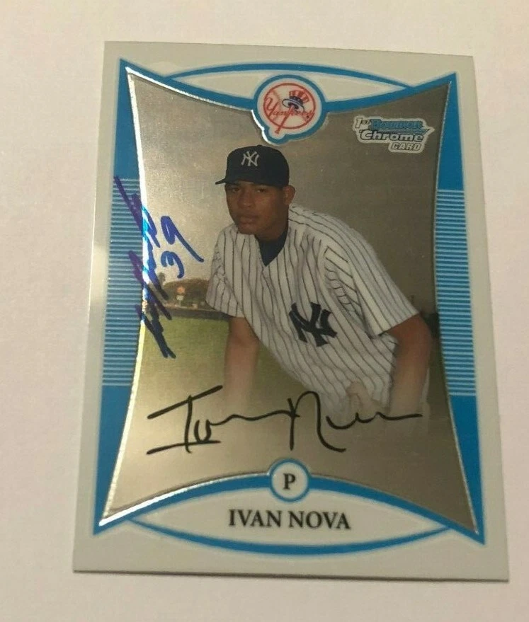 IVAN NOVA SIGNED 2008 BOWMAN CHROME PROSPECT ROOKIE CARD AUTO