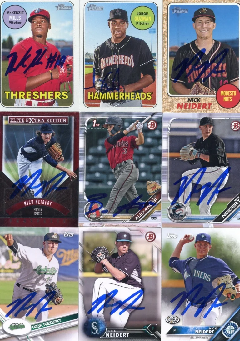 NICK NEIDERT SIGNED 2017 TOPPS HERITAGE MINORS ROOKIE CARD AUTO