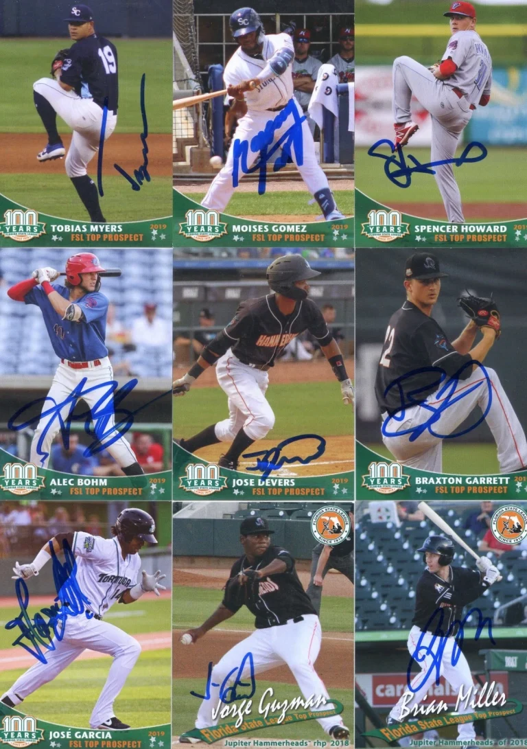 BRIAN MILLER SIGNED 2018 FSL FLORIDA STATE LEAGUE PROSPECT ROOKIE CARD AUTO