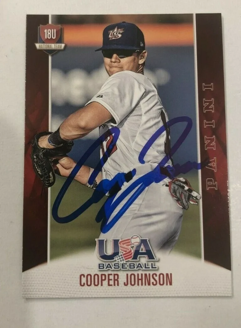 COOPER JOHNSON SIGNED 2015 USA BASEBALL PROSPECT ROOKIE CARD AUTO