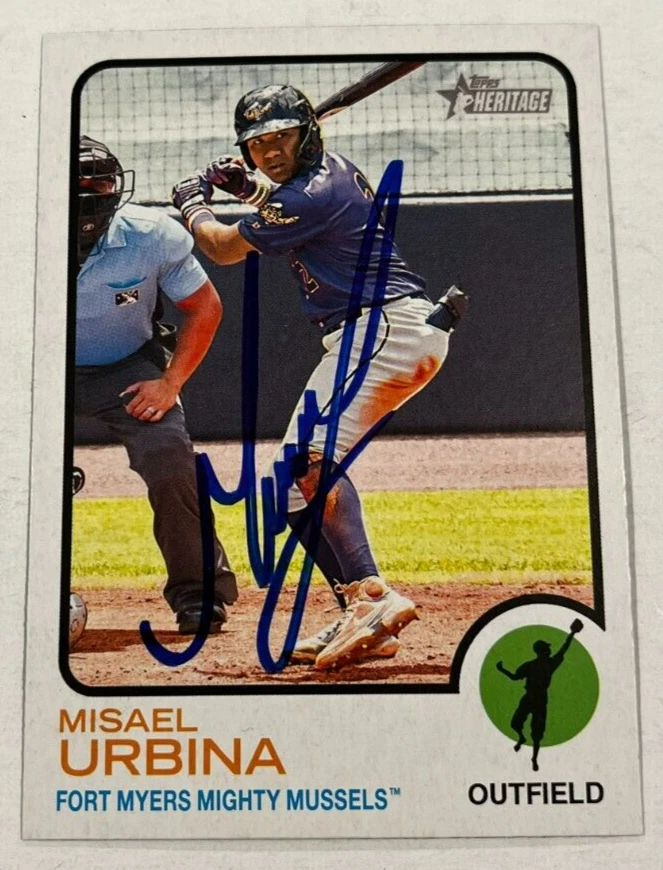 MISAEL URBINA SIGNED 2022 TOPPS HERITAGE MINOR LEAGUE BASEBALL ROOKIE CARD AUTO
