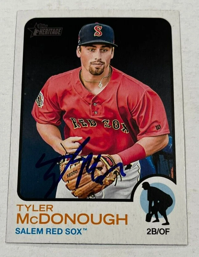 TYLER MCDONOUGH SIGNED 2022 TOPPS HERITAGE MINOR LEAGUE BASEBALL CARD AUTO