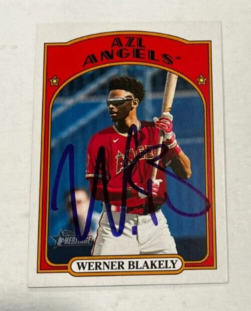 WERNER BLAKELY SIGNED 2021 TOPPS HERITAGE MINOR LEAGUE BASEBALL CARD AUTO
