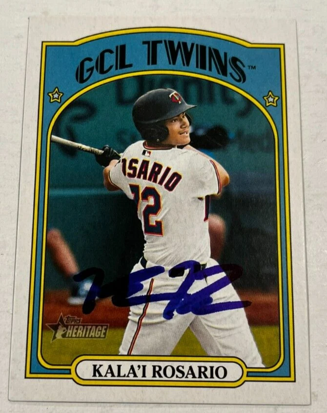 KALA'I ROSARIO SIGNED 2021 TOPPS HERITAGE MINOR LEAGUE BASEBALL CARD AUTO