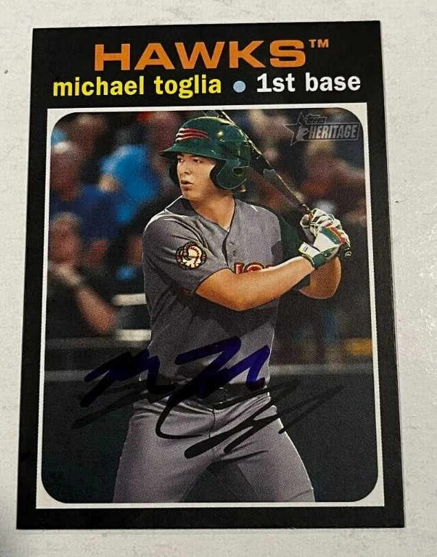 MICHAEL TOGLIA SIGNED 2020 TOPPS HERITAGE MINOR LEAGUE BASEBALL CARD AUTO