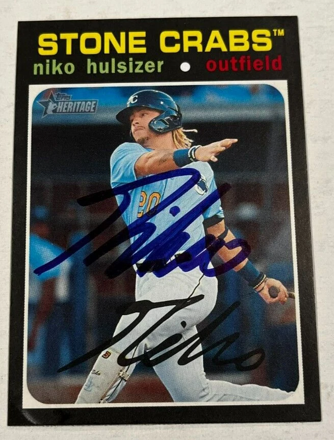 NIKO HULSIZER SIGNED 2020 TOPPS HERITAGE MINOR LEAGUE BASEBALL CARD AUTO