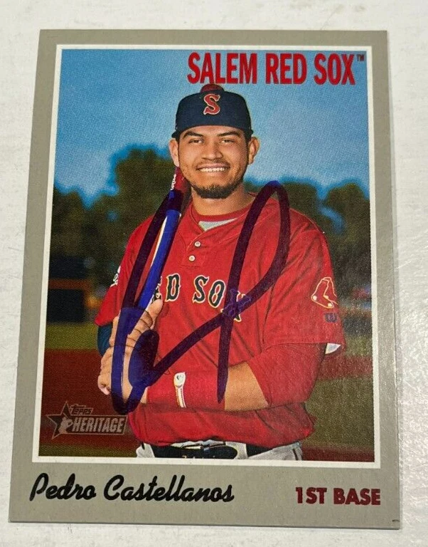 PEDRO CASTELLANOS SIGNED 2019 TOPPS HERITAGE MINOR LEAGUE BASEBALL CARD AUTO