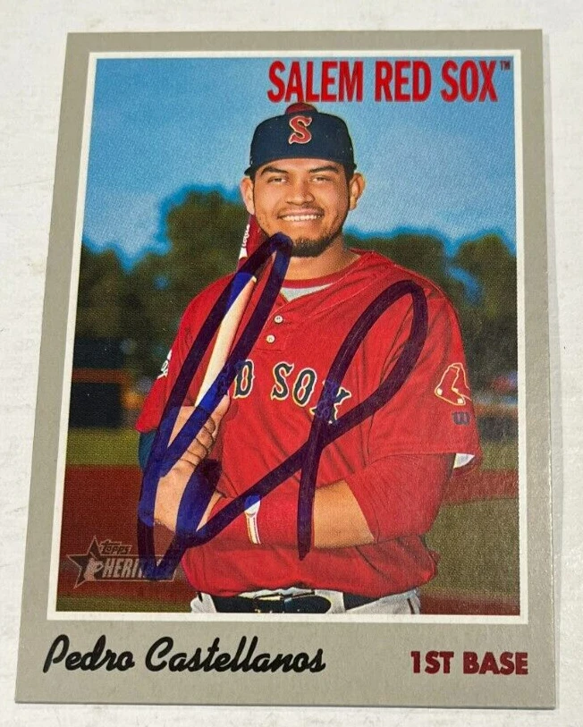 PEDRO CASTELLANOS SIGNED 2019 TOPPS HERITAGE MINOR LEAGUE BASEBALL CARD AUTO