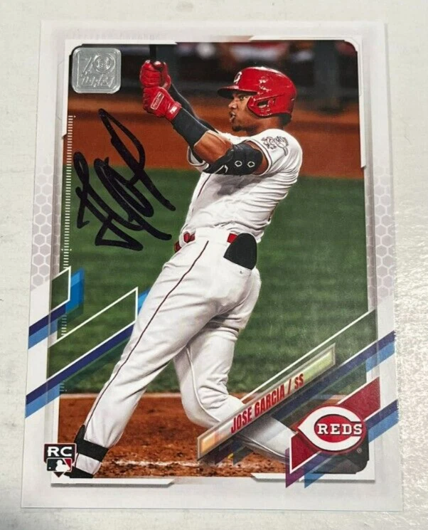 JOSE GARCIA BARRERA SIGNED 2021 TOPPS BASEBALL CARD AUTOGRAPH AUTO