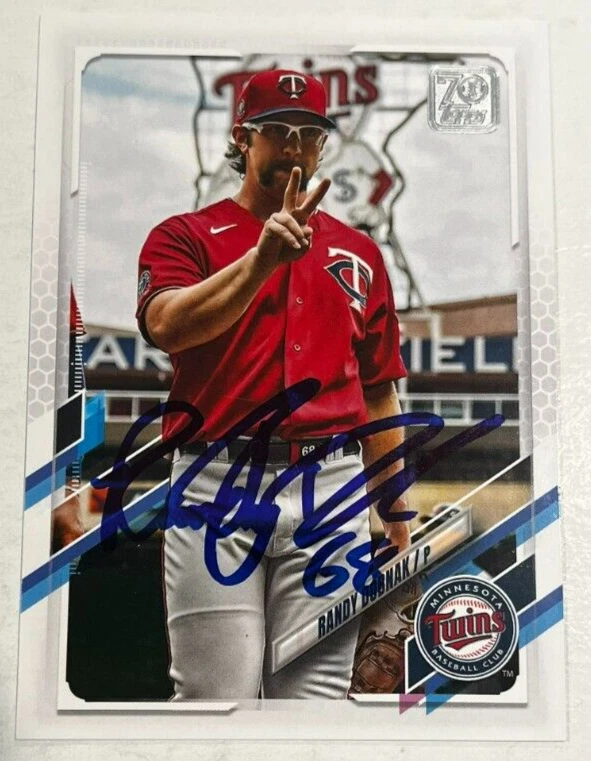RANDY DOBNAK SIGNED 2021 TOPPS BASEBALL CARD AUTOGRAPH AUTO