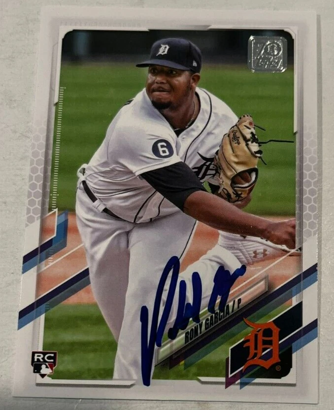 RONY GARCIA SIGNED 2021 TOPPS BASEBALL CARD AUTOGRAPH AUTO