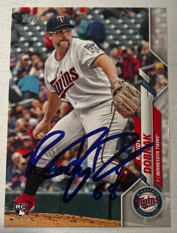 RANDY DOBNAK SIGNED 2020 TOPPS BASEBALL CARD AUTOGRAPH AUTO