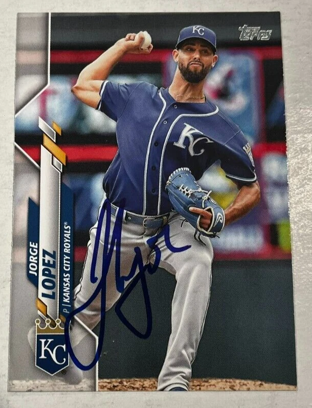 JORGE LOPEZ SIGNED 2020 TOPPS BASEBALL CARD AUTOGRAPH AUTO