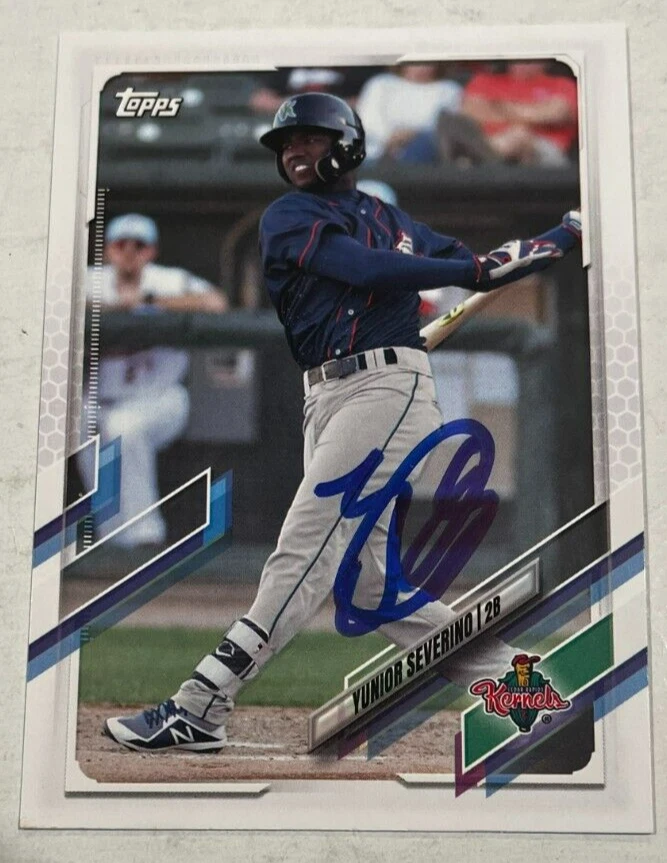 YUNIOR SEVERINO SIGNED 2021 TOPPS PRO DEBUT BASEBALL CARD AUTOGRAPH AUTO