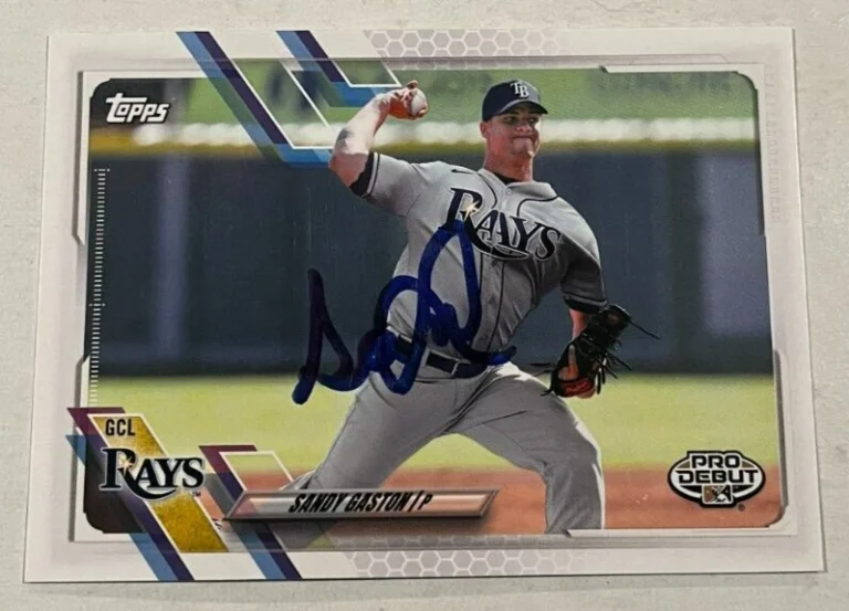 SANDY GASTON SIGNED 2021 TOPPS PRO DEBUT BASEBALL CARD AUTOGRAPH AUTO