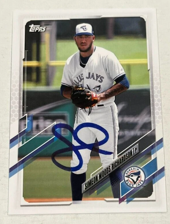 SIMEON WOODS RICHARDSON SIGNED 2021 TOPPS PRO DEBUT BASEBALL CARD AUTOGRAPH AUTO