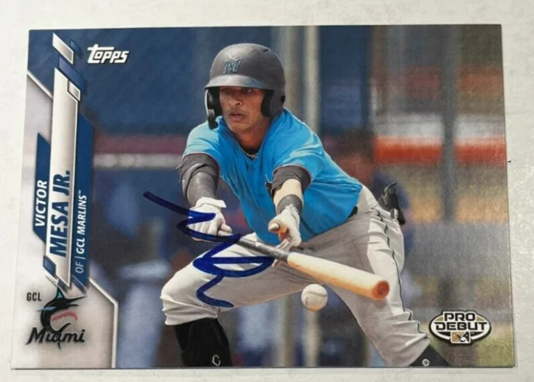 VICTOR MESA JR SIGNED 2020 TOPPS PRO DEBUT BASEBALL CARD AUTOGRAPH AUTO