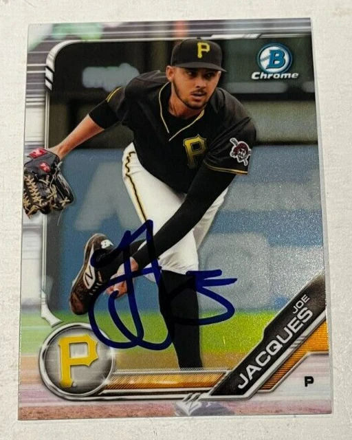 JOE JACQUES SIGNED 2019 BOWMAN CHROME PROSPECT BASEBALL CARD AUTO