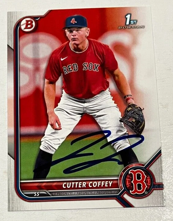 CUTTER COFFEY SIGNED 2022 BOWMAN DRAFT PROSPECT BASEBALL CARD AUTO
