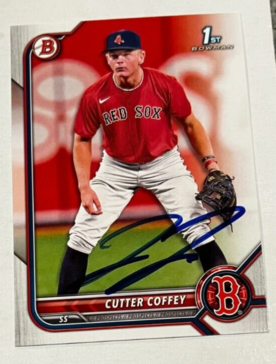 CUTTER COFFEY SIGNED 2022 BOWMAN DRAFT PROSPECT BASEBALL CARD AUTO