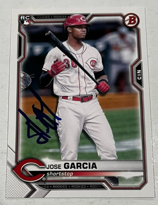 JOSE GARCIA BARRERA SIGNED 2021 BOWMAN BASEBALL ROOKIE CARD AUTO