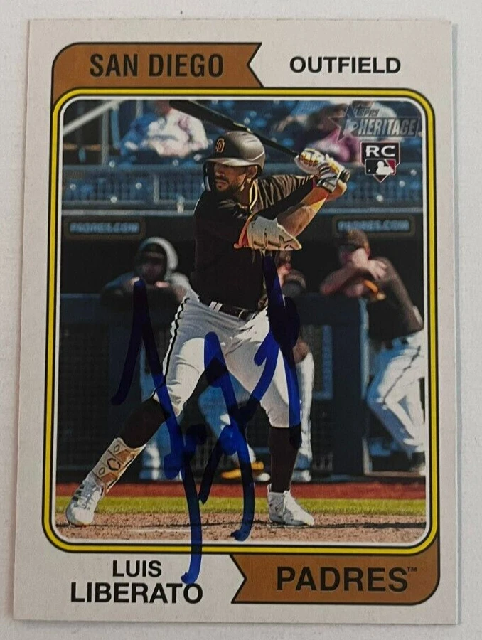 LUIS LIBERATO SIGNED 2023 TOPPS HERITAGE BASEBALL CARD AUTO