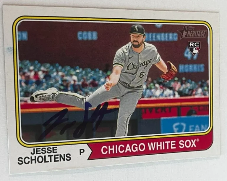 JESSE SHOLTENS SIGNED 2023 TOPPS HERITAGE BASEBALL CARD AUTO