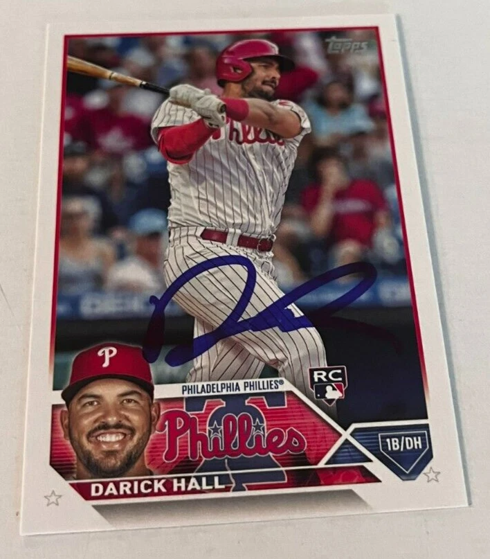 DARICK HALL SIGNED 2023 TOPPS BASEBALL CARD AUTO