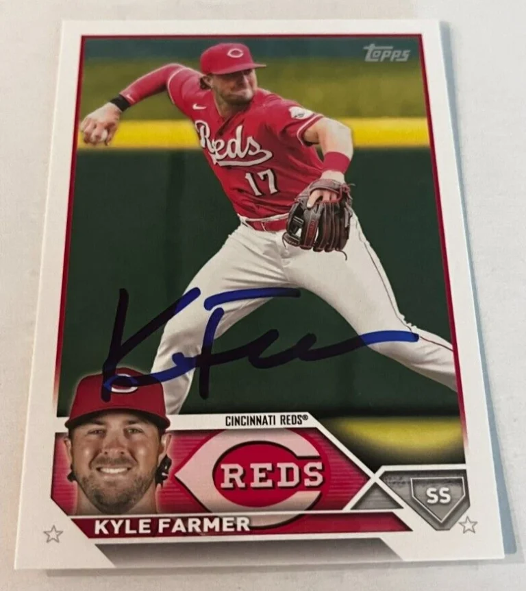 KYLE FARMER SIGNED 2023 TOPPS BASEBALL CARD AUTO