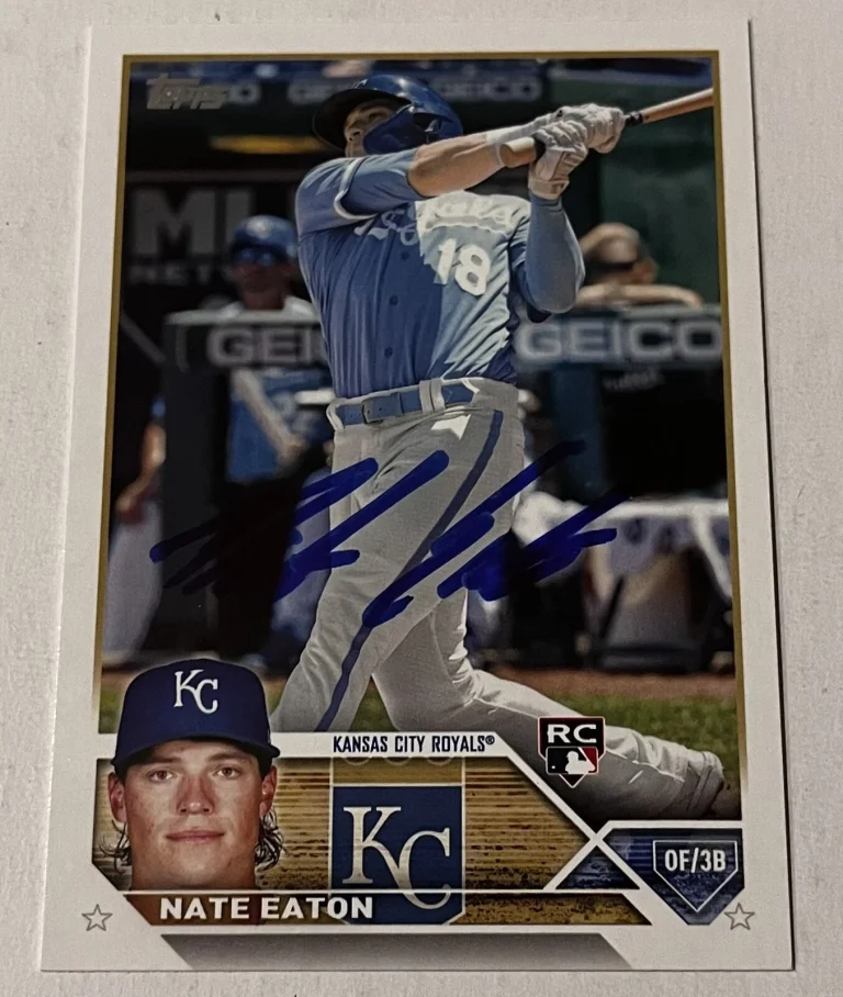 NATE EATON SIGNED 2023 TOPPS BASEBALL CARD AUTO