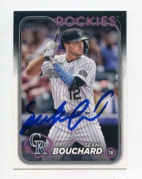 SEAN BOUCHARD SIGNED 2024 TOPPS BASEBALL CARD AUTO