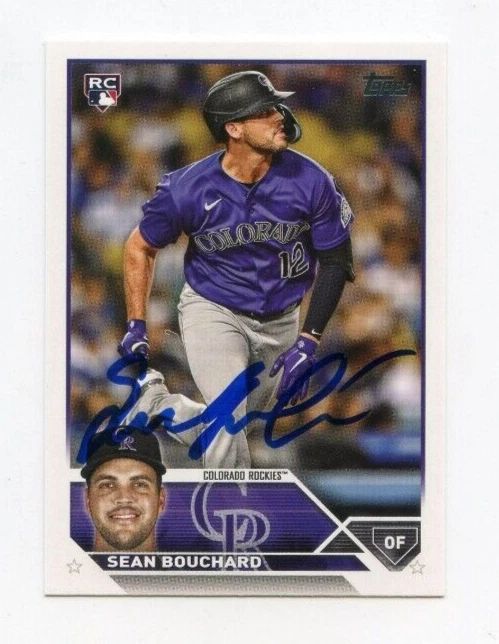 SEAN BOUCHARD SIGNED 2023 TOPPS BASEBALL CARD AUTO