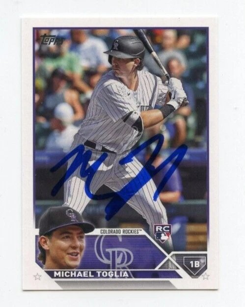 MICHAEL TOGLIA SIGNED 2023 TOPPS BASEBALL CARD AUTO